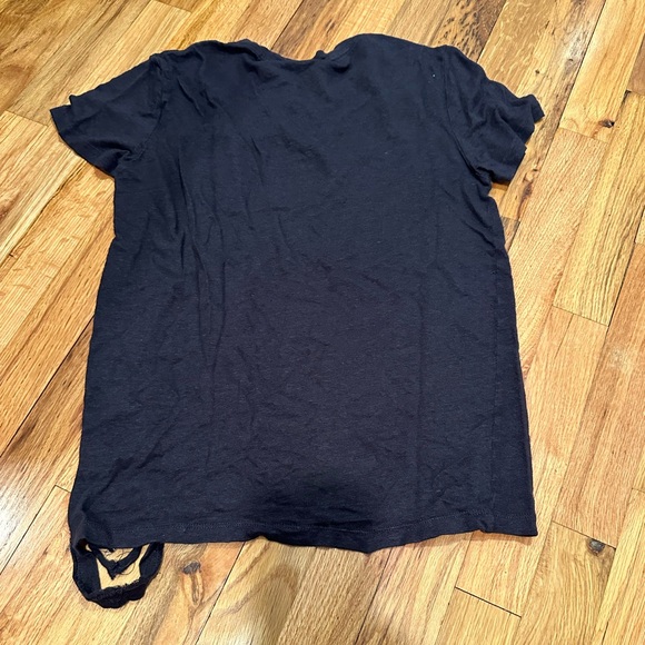 IRO Poppy Linen Black T Shirt - Picture 5 of 5